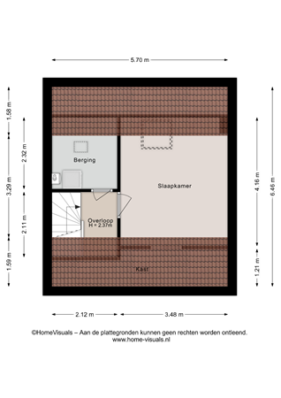 Floorplan - De Snikke 12, 7908 DK Hoogeveen